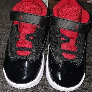 Jordan Kids Black and Red Sneakers